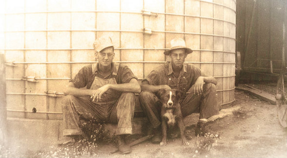 When I tell you farming is in my blood, I mean it. That’s my grandfather, Warren Soules, on the left, and his brother Richard on our family farm.