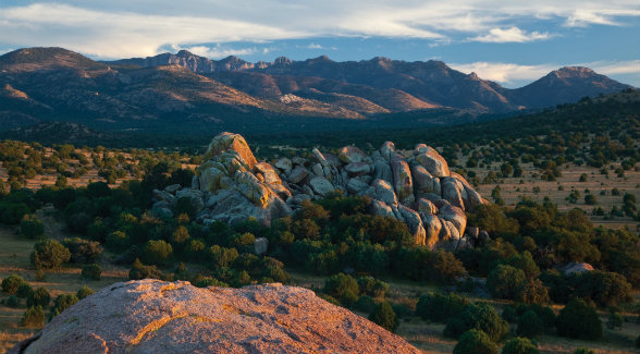 The formations that give the ranch its name lie scattered beneath the crest of the Davis Mountains.