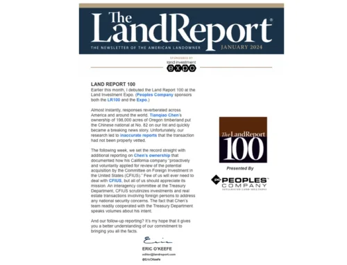 Land Report January 2024 Newsletter