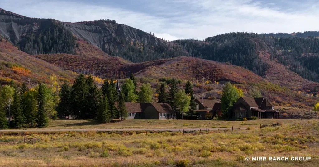 Mountain landscape surrounding St. Benedict’s Monastery near Aspen